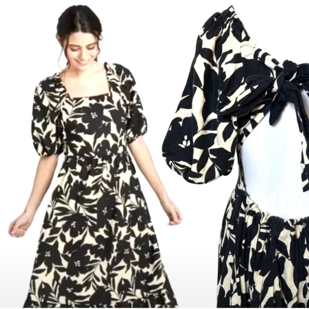 Who What Wear Women's Open Air Floral Linen Dress NWT Size XXL